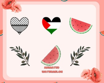 Free Palestine Emotes | Twitch/Discord | Streaming