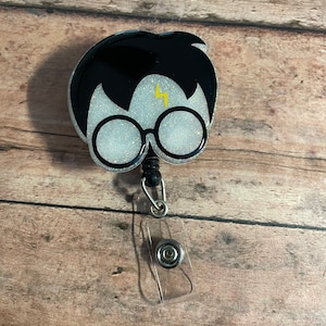 Wizard boy head/badge holder/ID holder/medical badge/nurse gifts/badge/office badge