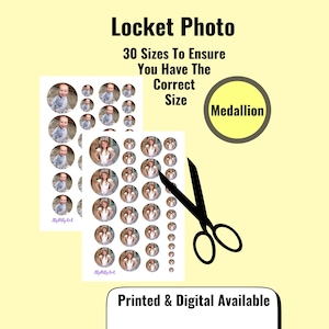 Round Medallion Locket Photo Print | Small Locket Photos | Photo Resize | Locket Photo Printing | Small Round Photo for Locket