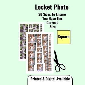 Locket Photo Prints | Custom Sizes, DIY Medallions (Digital Download Available)