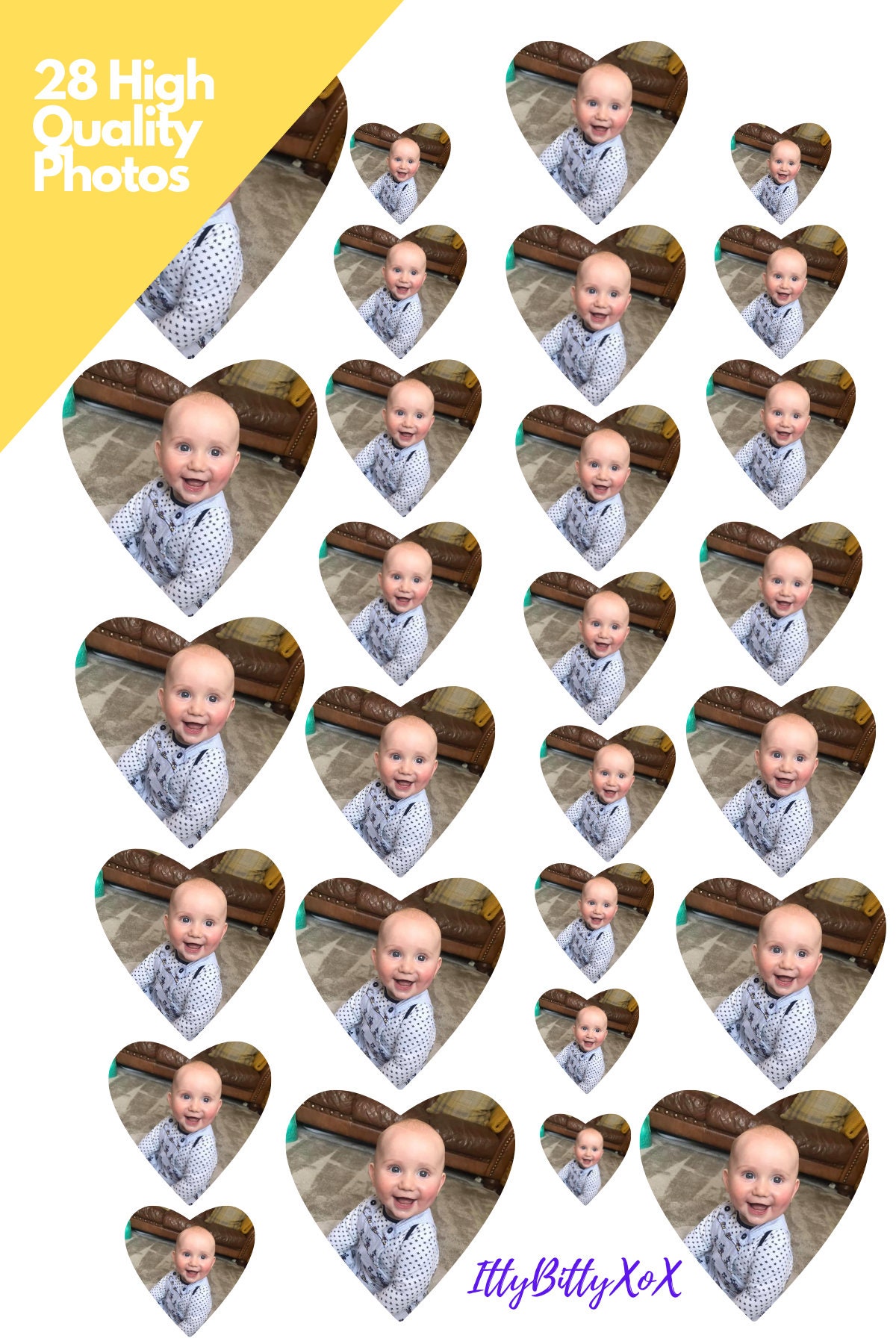 Printed Love Heart Locket Photo Print Mini Heart Photo Etsy