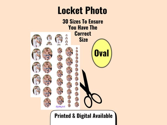 Oval Locket Photo Print | Mini Oval Photo Printed For Locket | Photo Resize | Locket Photo Print |  Small Oval Photo for Locket
