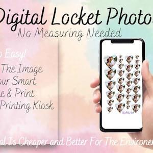 Digital Locket Photo Print | Heart Medallion Oval Locket Photo For Locket | Locket Photo Printing | Locket Pictures