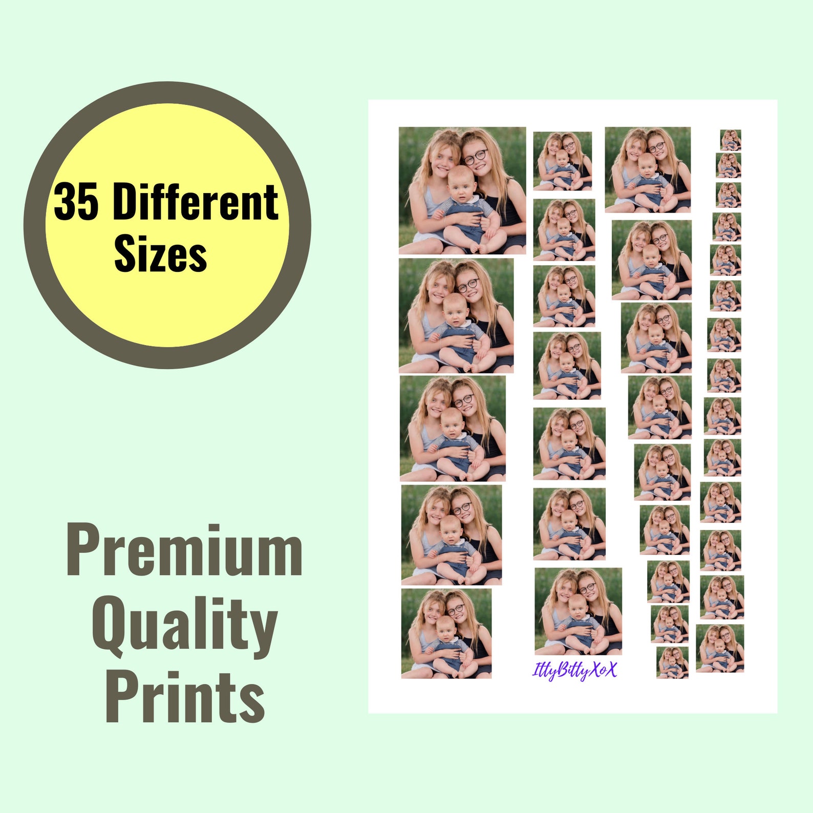 Printed Locket Sized Photo Locket Photo Printing Locket Etsy