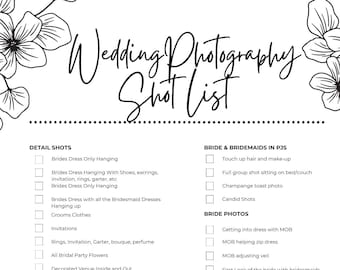 Wedding Photo List