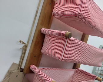 68 Types Linen - Hanging Wall Basket Organizer, Fabric Pockets