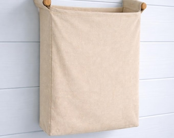 68 Types - Linen Wall Organizer ,  Hanging Storage Basket , Wall Organizer , Laundry Bag