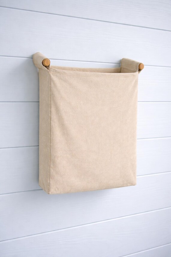 68 Arten - Leinenwand-Organizer, hängender Aufbewahrungskorb, Wand-Organizer, Wäschesack