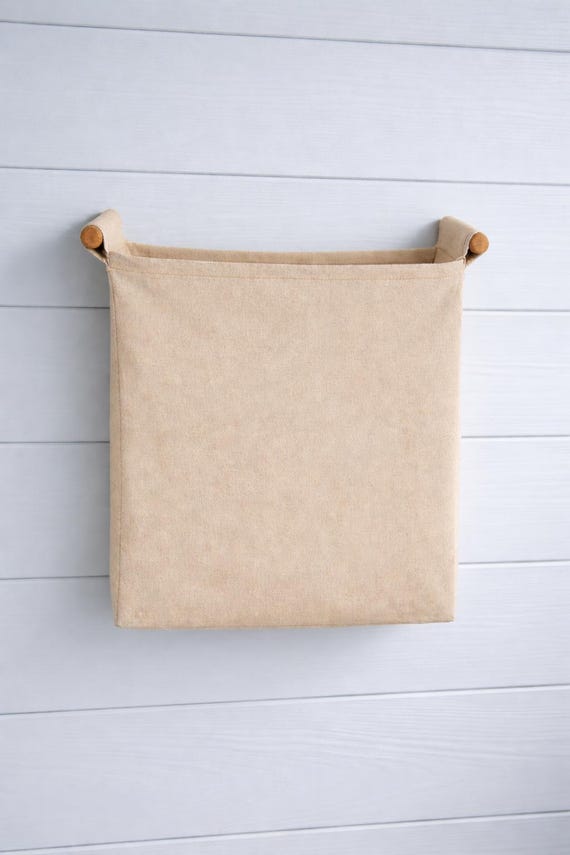 68 Arten - Leinenwand-Organizer, hängender Aufbewahrungskorb, Wand-Organizer, Wäschesack