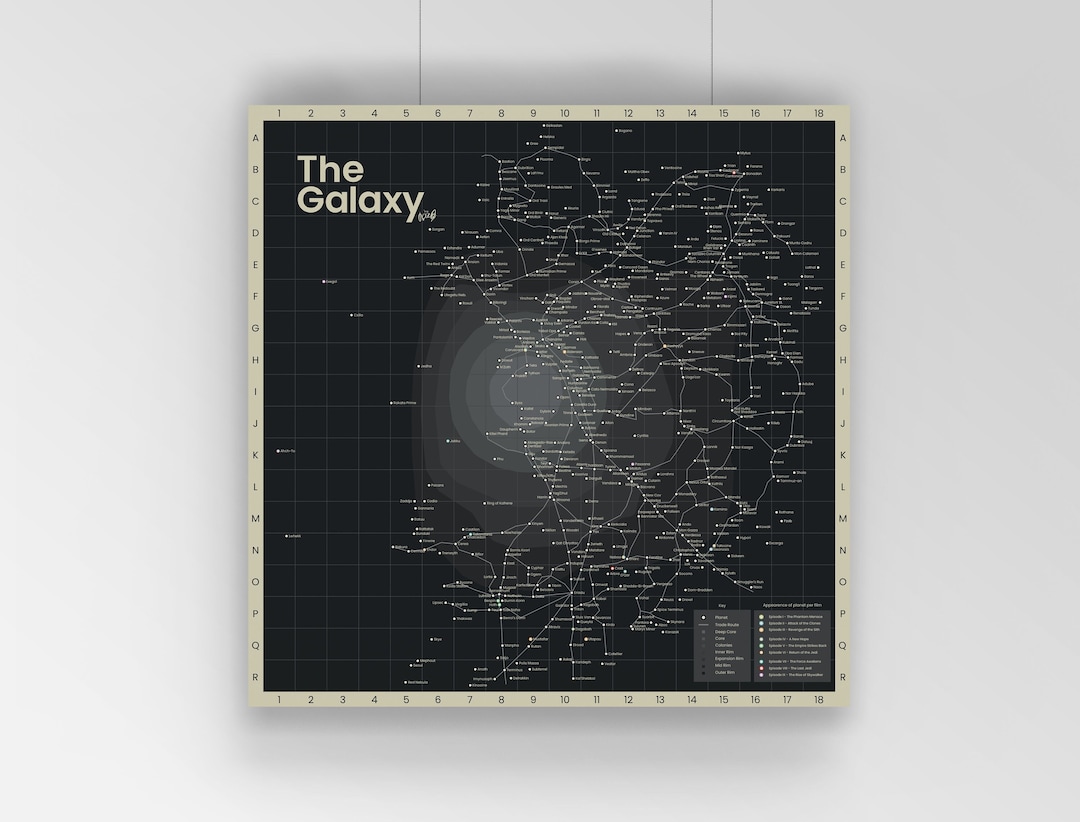 Modern Star Wars Galaxy Map - Etsy