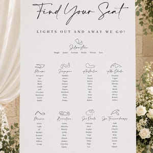 F1 Wedding Seating Chart, Grand Prix Wedding Sign, Large Sign