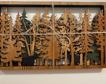 Wooden Forest with 6 layers