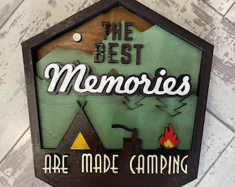 Handmade Camping Sign