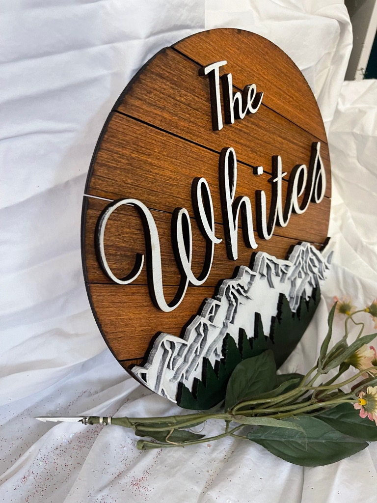 Custom Made Mountain Sign - Etsy
