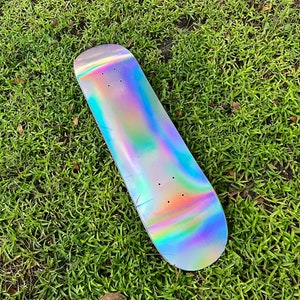 Holographic Skateboard Wall Art - 100% Canadian Maple Skateboard Deck With Wall Mount Included