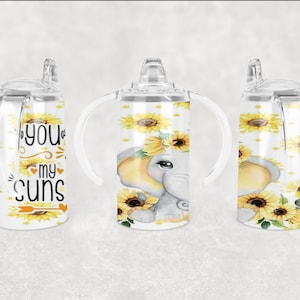 You are my Sunshine Sippy Cup with a grow with me lid, two cups in one, baby cup and toddler cup