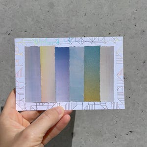 Cartão de arte de colagem Sky Beat – Arte em miniatura única feita à mão – Impressão tipográfica vintage em relevo em papel A6 de 400 g/m² com envelope