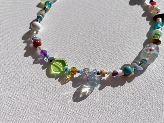 Indian Summer Vintage Beads Necklace - Semiprecious Stones