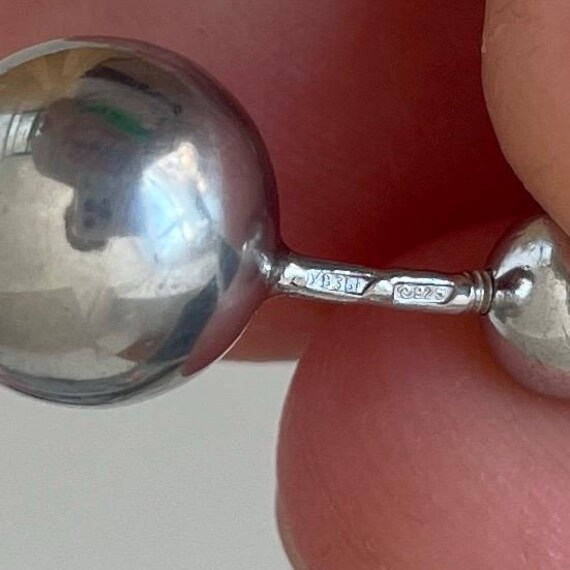 Sterling Silver Ball Stud Screw Back Earrings (Di… - image 5