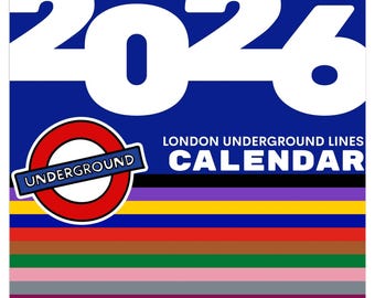 2026 London Underground Lines Calendar (UK & Europe)