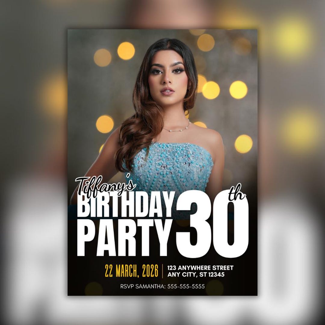 Black & Gold Luxury Birthday Invitation – Editable Digital Template - Etsy