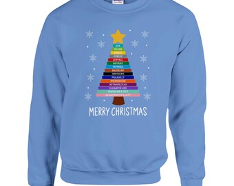 London Transport Inspired Christmas Tree Print – Festive City Holiday Decor with Snowflakes