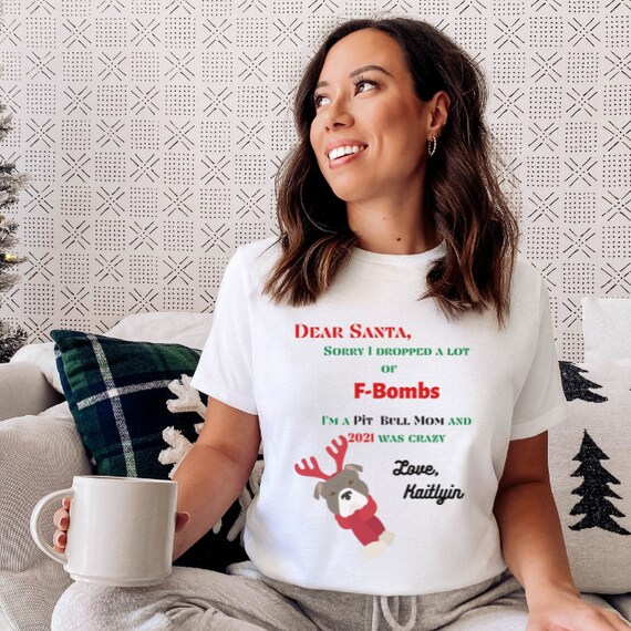 Pit Bull Christmas Shirt // Dog Mom 