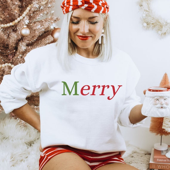 etsy merry sweatshirt