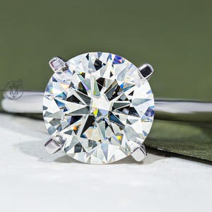 2.5 Ct Round Cut Moissanite Engagement Ring Solitaire Moissanite Ring Moissanite Wedding Ring 4 Prong Promise Ring For Women 4 Prong