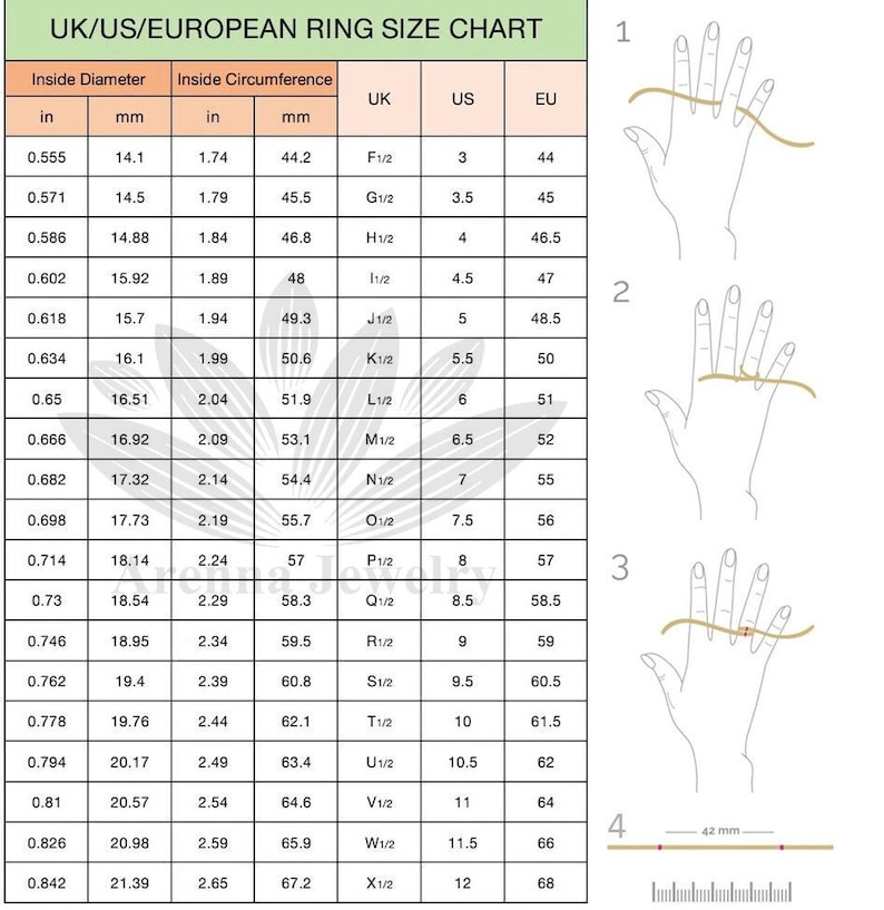 How to measure your Ring Size DO NOT PURCHASE This listing Arennajewelry image 1