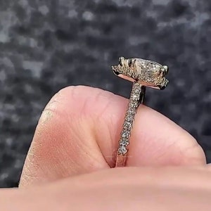 Heart-Shape Moissanite Open Ring