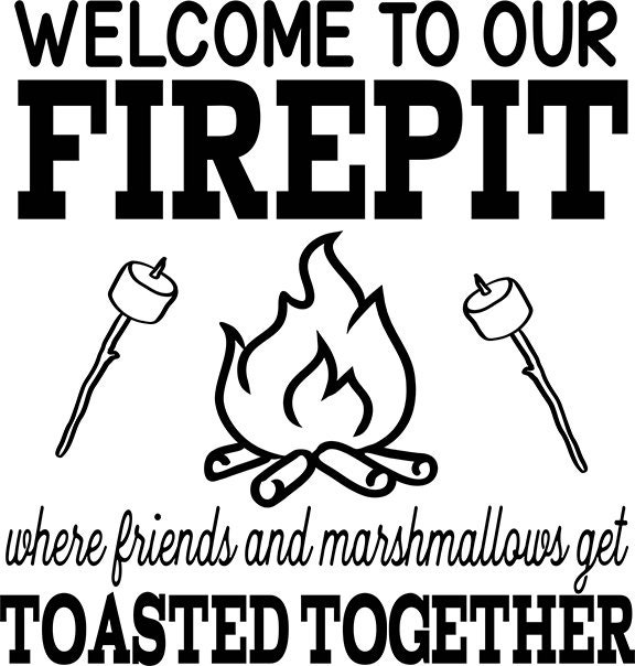 Welcome to Our Firepit SVG Smores SVG. Smores Tray - Etsy
