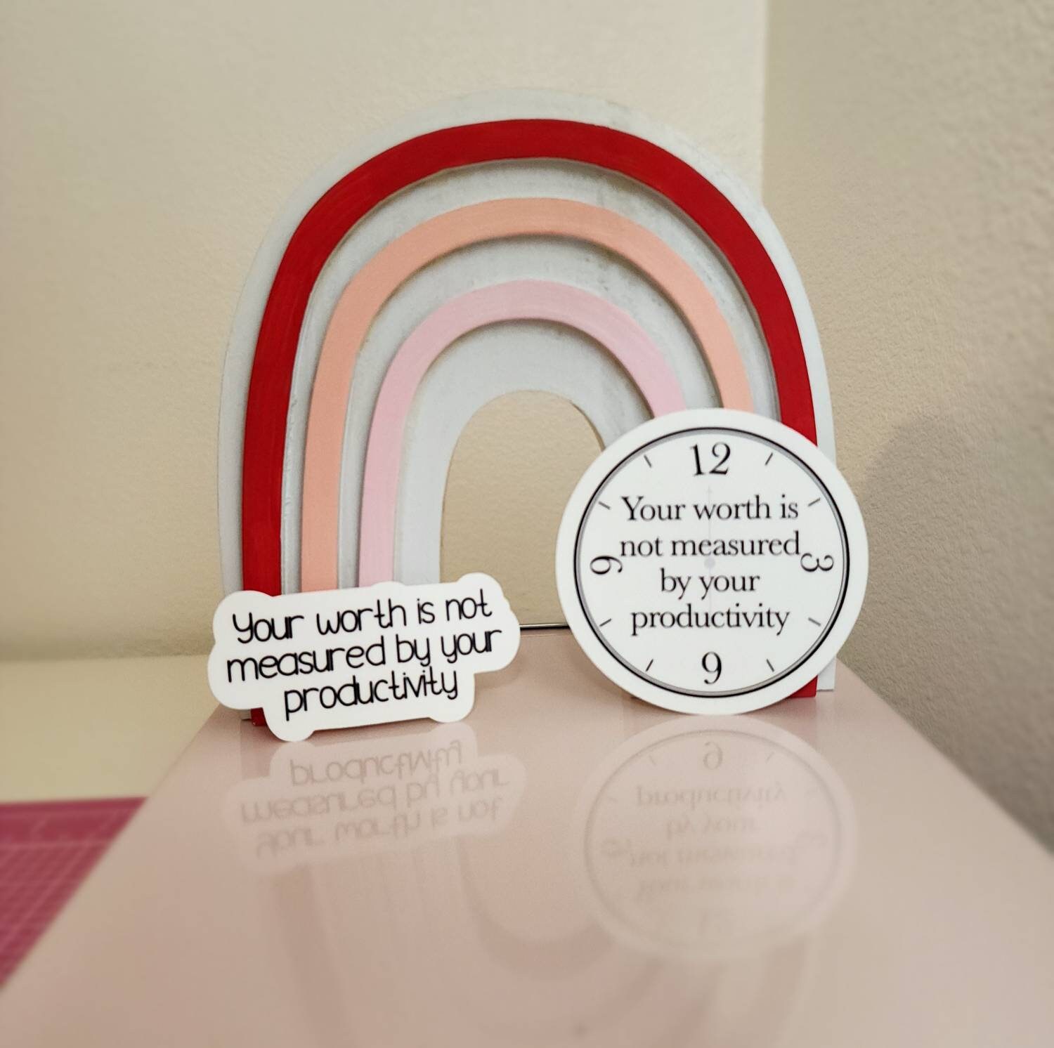 Your Worth Is Not Measured By Your Productivity Waterproof Sticker — Sage  & Oak