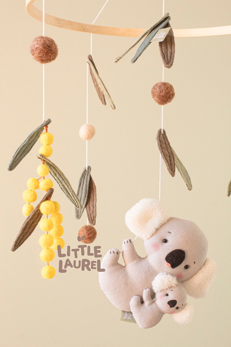 Koala Baby Mobile Australian Animals Baby Cot Mobile Aussie Etsy