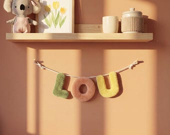 Custom Tufted Name Garland: Nursery Decor