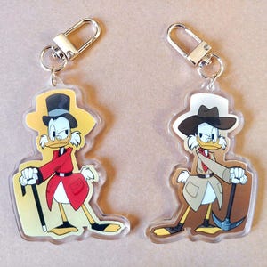 Scrooge McDuck Double-Sided Acrylic Keychain | Ducktales Cute Double-Sided Cartoon Charm