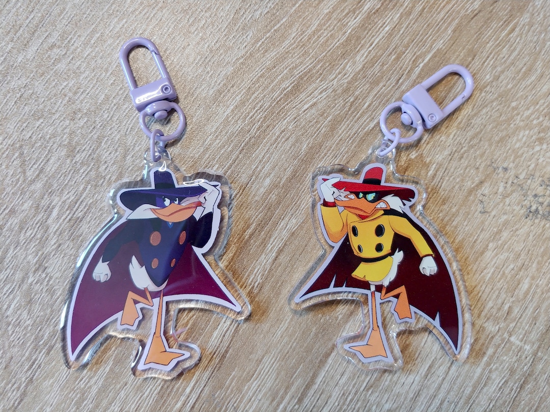 Darkwing Duck Doublesided Charm Keychain Ducktales Retro Etsy