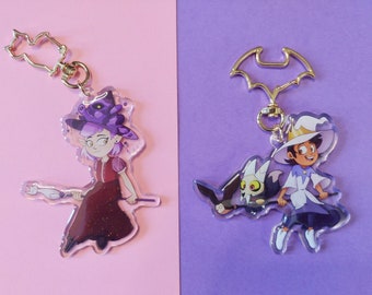 Luz and Amity Double-Sided Acrylic Epoxy Charms | Animation Cartoon Character Accesory
