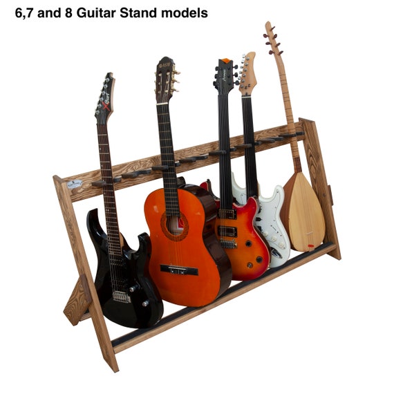 Wood Multiple Guitar Stand,guitar Rack,guitar Furniture,guitarist Birthday  Gift,guitar Room Decor,musical Instrument Stand 