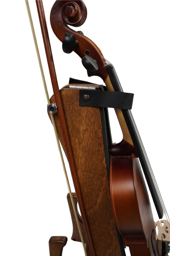 Support En Bois Pour Violon - Portatif, Design Sobre Marron Foncé, Pratique Pour Rangement Ou Exposition