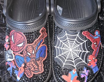 Boy's Spider-Man Crocs: Black Character Shoes