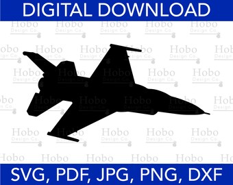 F-16 Fighting Falcon aviones DESCARGA DIGITAL - svg, pdf, jpg, png, dxf