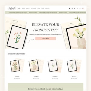 DigiLife - Shopify Theme for selling Digital Products | Clean, Modern & Minimalist Design | Editable Canva Templates | Shopify OS 2.0 Theme