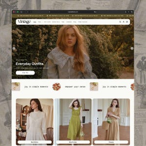 Vintage – Shopify-Theme für Damenbekleidung | Boutique-Mode-Vorlage | Website für feminine Kleidung