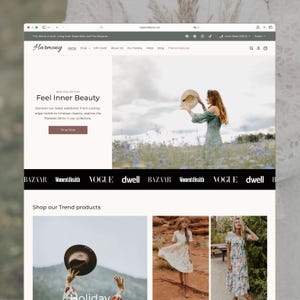 Harmony – Boho Shopify-Theme | Boutique-Mode-Vorlage | Boho-Bekleidungsgeschäft-Design