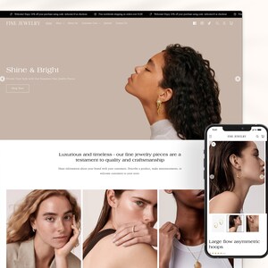 Fine Jewelry - Elegant Shopify Theme | Jewelry Shopify Template | Clean & Modern Design | Editable Canva Templates | Shopify OS 2.0 Theme