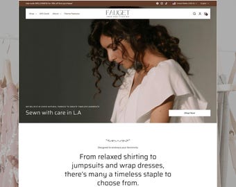 Fauget - Tema Shopify per boutique / Modello per abbigliamento / Sito web di moda femminile / Moderno e minimalista