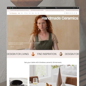 Artisan – Shopify-Theme für Handarbeit | Vorlage für Keramikhandwerk | Website für Töpferwaren | Rustikal-modern