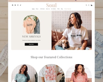 Soul - Boutique Shopify Theme | Women's Clothing Template | Feminine & Boho Fashion Website