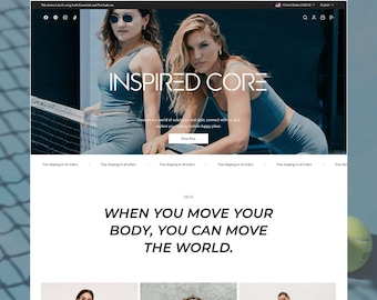 Core - Sportswear Shopify Theme | Activewear & Fitness Template | Bold Modern Design | Store Setup Included